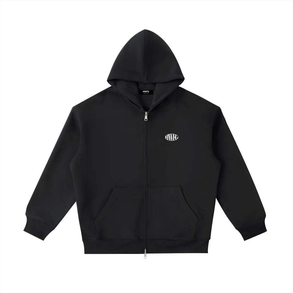 Backstage Zip Up Hoodie - Solid Black