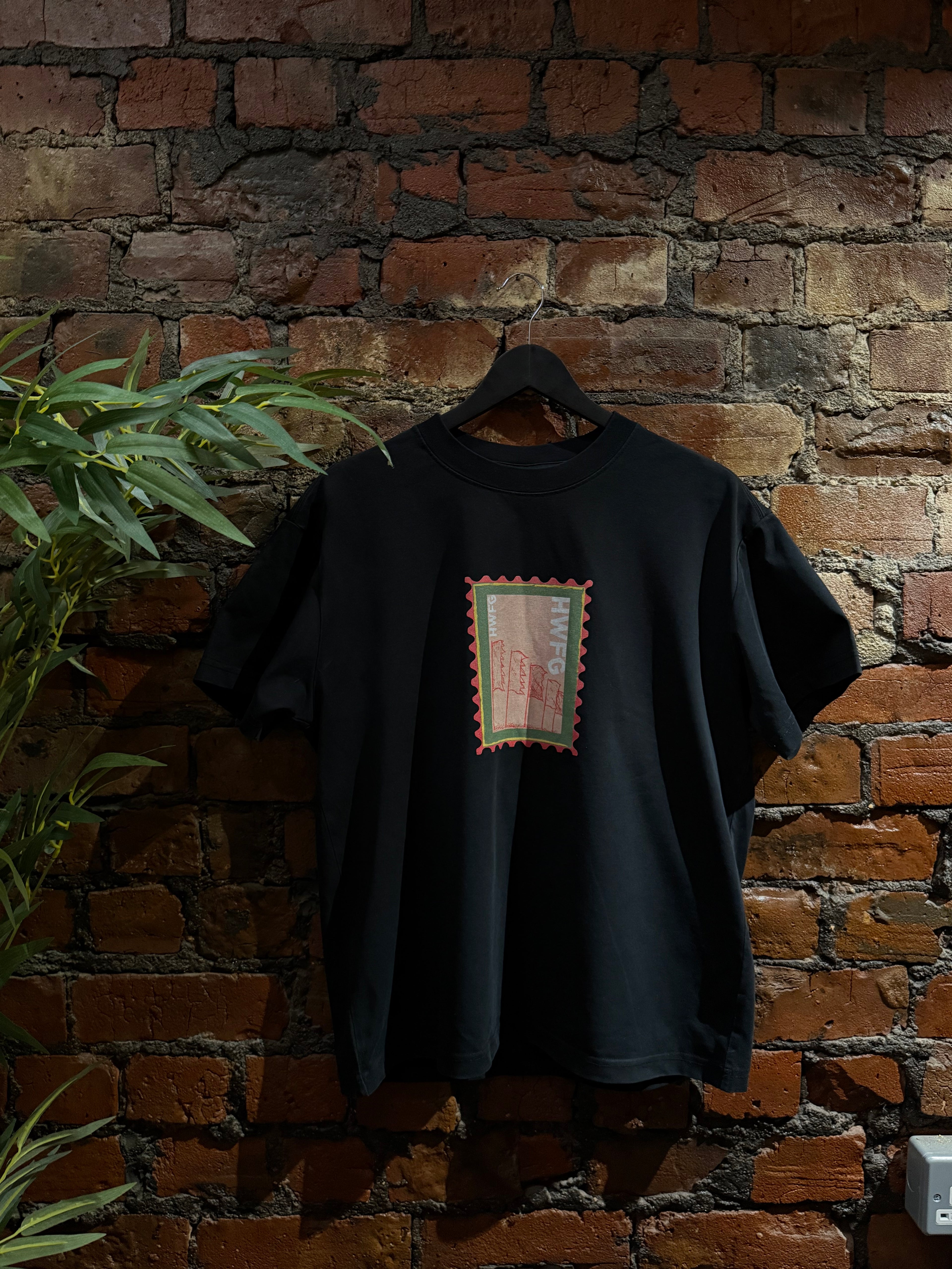 In The Fields Stamp T Shirt - Solid Black
