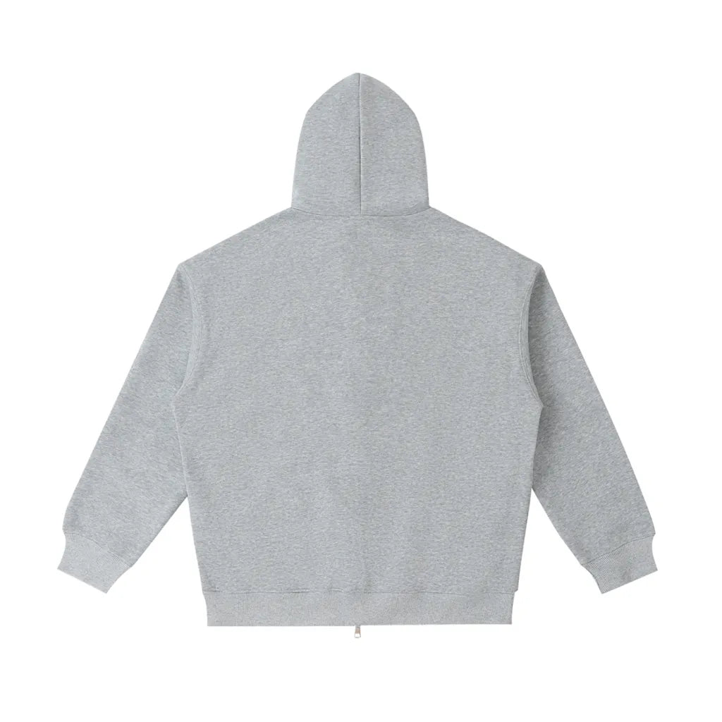 Backstage Zip Up Hoodie - Flower Grey