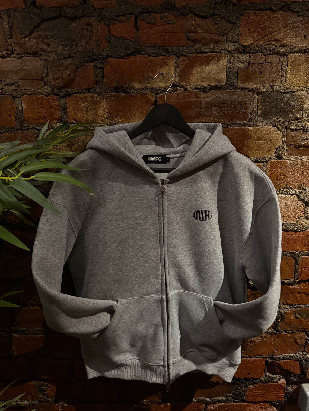 Backstage Zip Up Hoodie - Flower Grey